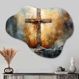 Cross A Powerful Symbol - Asymmetric Metal Wall Art