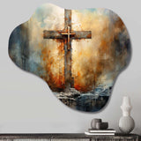 Cross A Powerful Symbol - Asymmetric Metal Wall Art