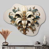 Fleur-De-Lis A Stylized Lilly Flower II - Asymmetric Metal Wall Art