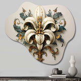 Fleur-De-Lis A Stylized Lilly Flower II - Asymmetric Metal Wall Art