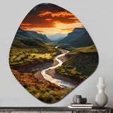 Texas Sunset Ultra-Wide Angle Landscape II - Asymmetric Metal Wall Art