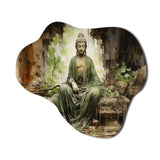 Thailand Ancient Buddha Ruins - Asymmetric Metal Wall Art