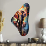 Thailand Elephant Parade I - Asymmetric Metal Wall Art