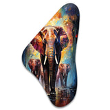 Thailand Elephant Parade I - Asymmetric Metal Wall Art