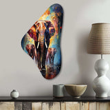 Thailand Elephant Parade I - Asymmetric Metal Wall Art