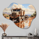 Military Truck In Gulf War II - Asymmetric Metal Wall Art