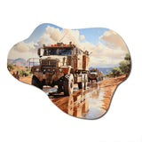 Military Truck In Gulf War II - Asymmetric Metal Wall Art