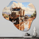 Military Truck In Gulf War II - Asymmetric Metal Wall Art