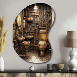 Toilet Industrial Chic Mixed II - Asymmetric Metal Wall Art