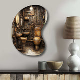 Toilet Industrial Chic Mixed II - Asymmetric Metal Wall Art