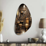 Toilet Industrial Chic Mixed II - Asymmetric Metal Wall Art