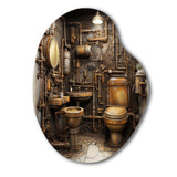 Toilet Industrial Chic Mixed II - Asymmetric Metal Wall Art