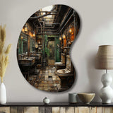 Toilet Industrial Elegance Mixed I - Asymmetric Metal Wall Art