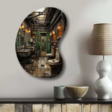 Toilet Industrial Elegance Mixed I - Asymmetric Metal Wall Art