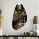 Toilet Industrial Elegance Mixed I - Asymmetric Metal Wall Art