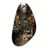 Toilet Industrial Elegance Mixed I - Asymmetric Metal Wall Art