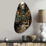 Toilet Industrial Elegance Mixed I - Asymmetric Metal Wall Art