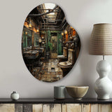 Toilet Industrial Elegance Mixed I - Asymmetric Metal Wall Art