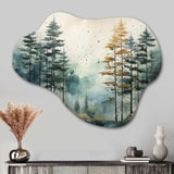 Tonalism Whispering Pines Pointillism II - Asymmetric Metal Wall Art