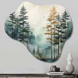 Tonalism Whispering Pines Pointillism II - Asymmetric Metal Wall Art