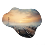 Train Transcendent Tracks - Asymmetric Metal Wall Art