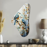 Birds On Amercian Basswood Tree Bird - Asymmetric Metal Wall Art