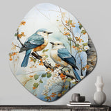 Birds On Amercian Basswood Tree Bird - Asymmetric Metal Wall Art