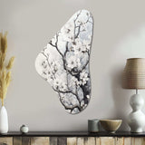 Grey White Tree Graphite Whispers I - Asymmetric Metal Wall Art