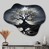 The Contrast Tree Monochrome II - Asymmetric Metal Wall Art