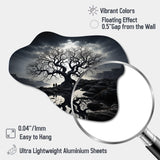 The Contrast Tree Monochrome II - Asymmetric Metal Wall Art