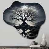 The Contrast Tree Monochrome II - Asymmetric Metal Wall Art