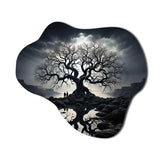 The Contrast Tree Monochrome II - Asymmetric Metal Wall Art