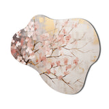 Cherry Blossom Tree Whispers Of Pink - Asymmetric Metal Wall Art