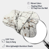 Monochrome Tree Whispers Of Gray And White II - Asymmetric Metal Wall Art