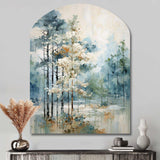 Pine Tree Enchanted Forest II - Asymmetric Metal Wall Art