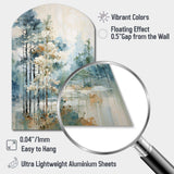 Pine Tree Enchanted Forest II - Asymmetric Metal Wall Art