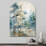 Pine Tree Enchanted Forest II - Asymmetric Metal Wall Art