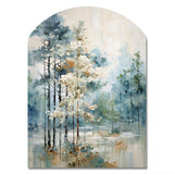 Pine Tree Enchanted Forest II - Asymmetric Metal Wall Art