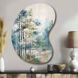 Pine Tree Enchanted Forest II - Asymmetric Metal Wall Art