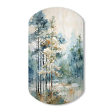 Pine Tree Enchanted Forest II - Asymmetric Metal Wall Art