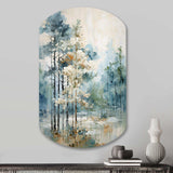 Pine Tree Enchanted Forest II - Asymmetric Metal Wall Art