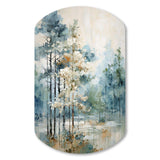 Pine Tree Enchanted Forest II - Asymmetric Metal Wall Art