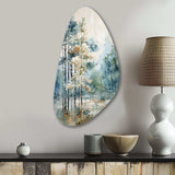 Pine Tree Enchanted Forest II - Asymmetric Metal Wall Art