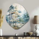 Pine Tree Enchanted Forest II - Asymmetric Metal Wall Art