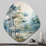 Pine Tree Enchanted Forest II - Asymmetric Metal Wall Art