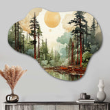 Redwood Tree Natures Forest III - Asymmetric Metal Wall Art