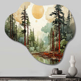 Redwood Tree Natures Forest III - Asymmetric Metal Wall Art