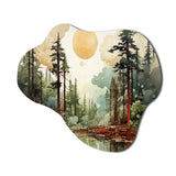 Redwood Tree Natures Forest III - Asymmetric Metal Wall Art