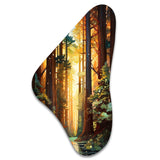 Redwood Shimmering Tree Heights I - Asymmetric Metal Wall Art