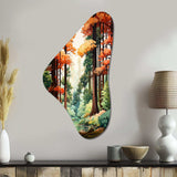 Redwood Shimmering Tree Heights III - Asymmetric Metal Wall Art